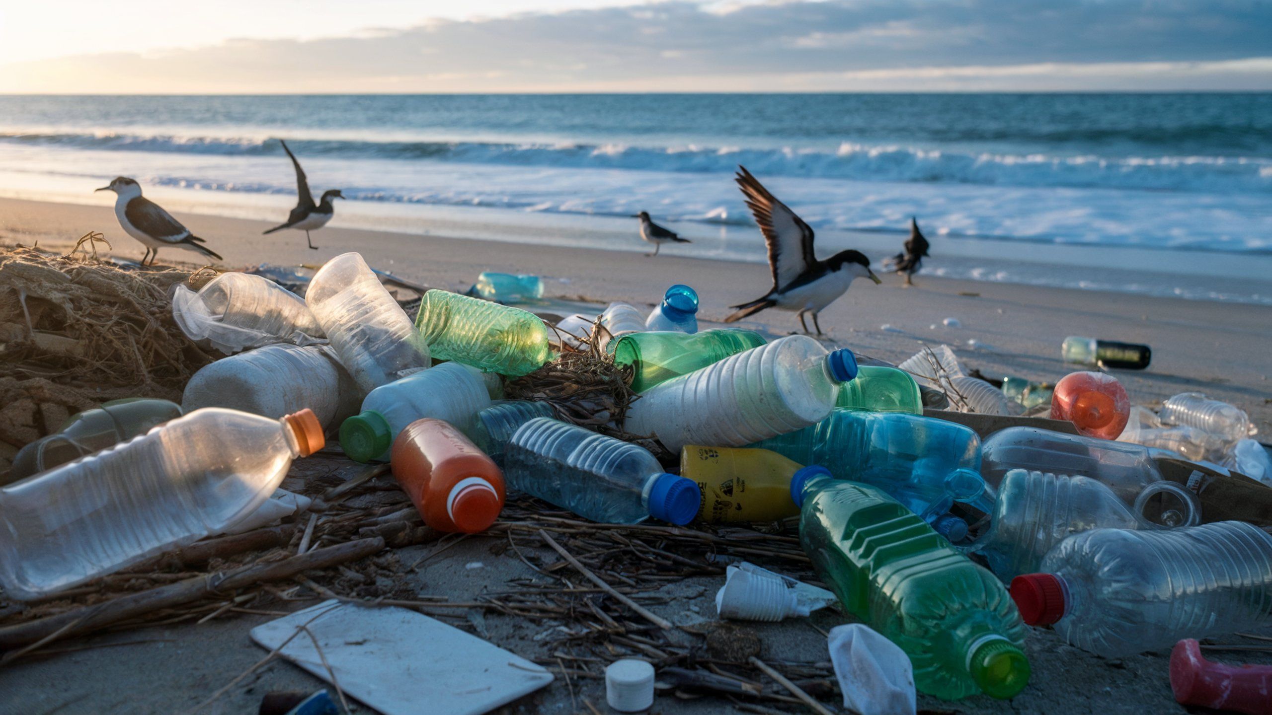 Plastikverschmutzung am Strand